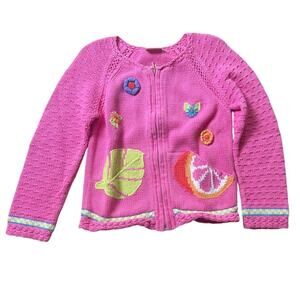 Hanna Andersson 130 Girls Sweater With Zipper Cotton